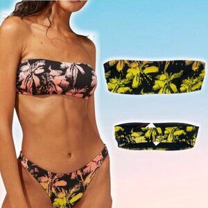 NWT SOLID & STRIPED Annabelle Strapless Bandeau Bikini Top Sz XS Ombre Palm